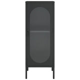 Sideboard Black 40x35x105 cm Glass and Steel