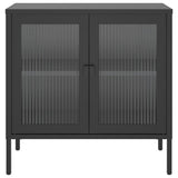 Sideboard Black 70x35x70 cm Glass and Steel