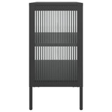 Sideboard Black 70x35x70 cm Glass and Steel