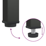 Sideboard Black 70x35x70 cm Glass and Steel - Extra Image