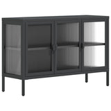 Sideboard Black 105x35x70 cm Glass and Steel