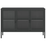 Sideboard Black 105x35x70 cm Glass and Steel