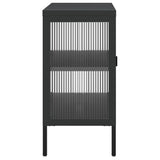 Sideboard Black 105x35x70 cm Glass and Steel