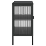 Sideboard Black 105x35x70 cm Glass and Steel