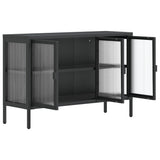 Sideboard Black 105x35x70 cm Glass and Steel