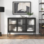 Sideboard Black 105x35x70 cm Glass and Steel