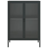 Sideboard Black 75x35x105 cm Glass and Steel