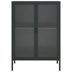 Sideboard Black 75x35x105 cm Glass and Steel