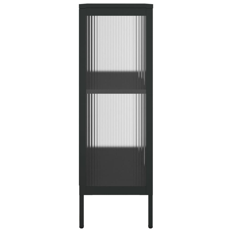 Sideboard Black 75x35x105 cm Glass and Steel