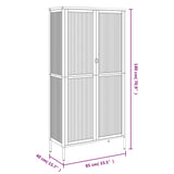 Highboard Black 85x40x180 cm Glass and Steel - Extra Image