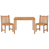 3 Piece Garden Dining Set Solid Wood Teak - Side View
