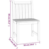 5 Piece Garden Dining Set Solid Wood Teak