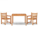 3 Piece Garden Dining Set Solid Wood Teak