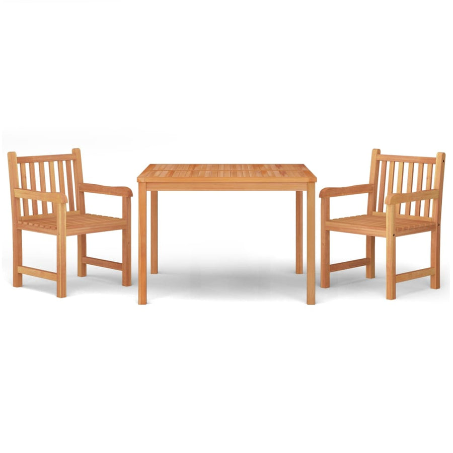 3 Piece Garden Dining Set Solid Wood Teak