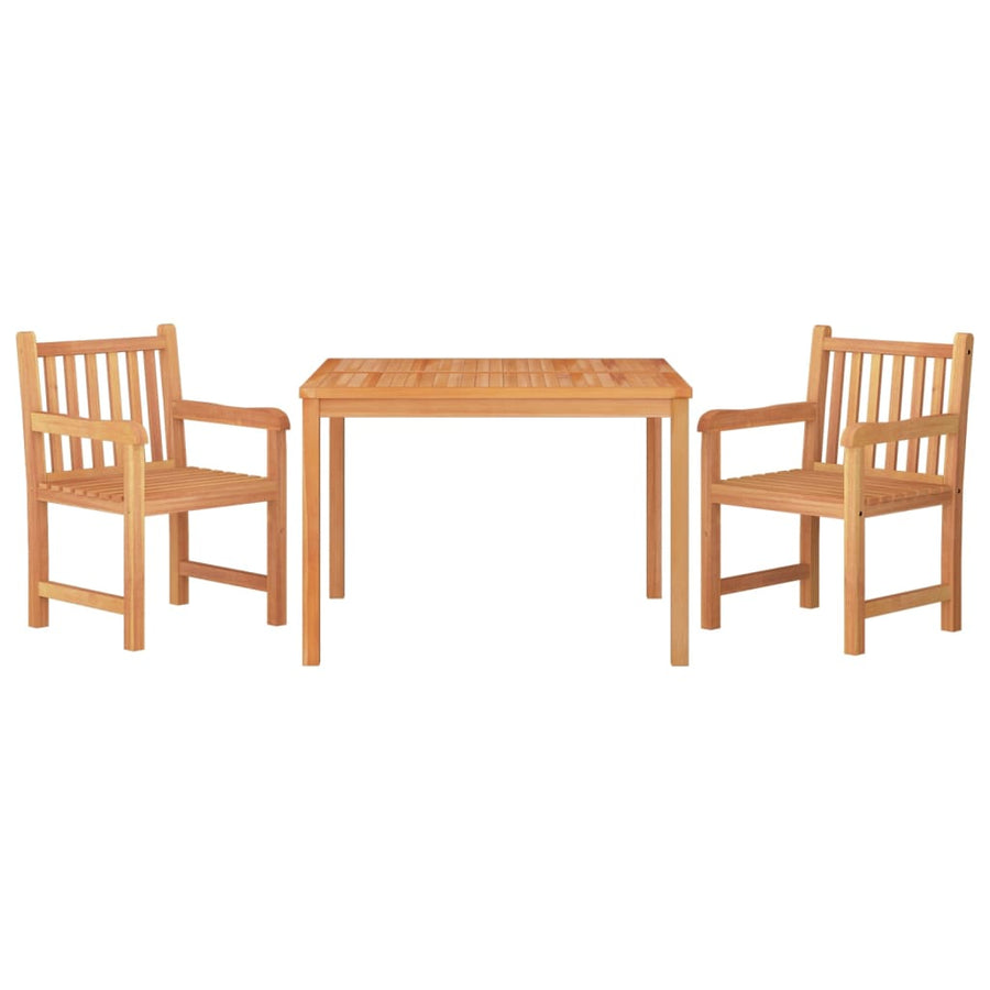 3 Piece Garden Dining Set Solid Wood Teak