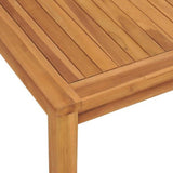 3 Piece Garden Dining Set Solid Wood Teak - Close-Up Angle