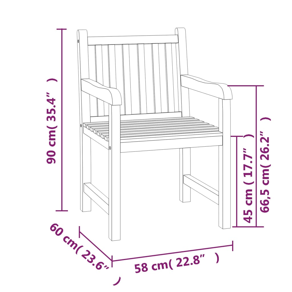 3 Piece Garden Dining Set Solid Wood Teak