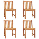 5 Piece Garden Dining Set Solid Wood Teak - Top-Down View
