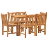 7 Piece Garden Dining Set Solid Wood Teak - Side View