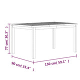 3 Piece Garden Dining Set Solid Wood Teak - Extra Image