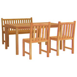 4 Piece Garden Dining Set Solid Wood Teak - Side View