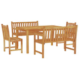 5 Piece Garden Dining Set Solid Wood Teak - Side View