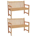 5 Piece Garden Dining Set Solid Wood Teak - Top-Down View