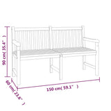 4 Piece Garden Dining Set Solid Wood Teak - Extra Image
