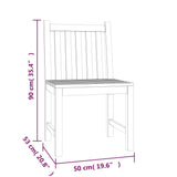 4 Piece Garden Dining Set Solid Wood Teak