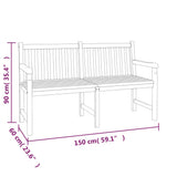 5 Piece Garden Dining Set Solid Wood Teak
