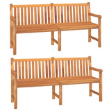 3 Piece Garden Dining Set Solid Wood Teak - Top-Down View