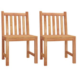 4 Piece Garden Dining Set Solid Wood Teak - Rear View