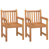 4 Piece Garden Dining Set Solid Wood Teak - Rear View