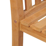 4 Piece Garden Dining Set Solid Wood Teak - Low Angle