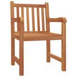 4 Piece Garden Dining Set Solid Wood Teak - Rear View