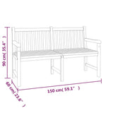 4 Piece Garden Dining Set Solid Wood Teak - Extra Image