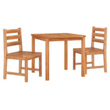 3 Piece Garden Dining Set Solid Wood Teak - Side View