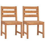 3 Piece Garden Dining Set Solid Wood Teak - Top-Down View