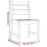 3 Piece Garden Dining Set Solid Wood Teak - Extra Image