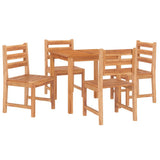 5 Piece Garden Dining Set Solid Wood Teak - Side View