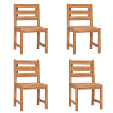 5 Piece Garden Dining Set Solid Wood Teak - Top-Down View