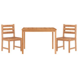 3 Piece Garden Dining Set Solid Wood Teak