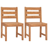 3 Piece Garden Dining Set Solid Wood Teak - Top-Down View