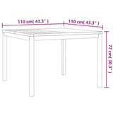 5 Piece Garden Dining Set Solid Wood Teak - Extra Image