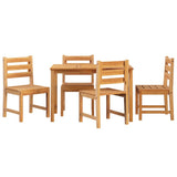 5 Piece Garden Dining Set Solid Wood Teak - Side View