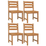 5 Piece Garden Dining Set Solid Wood Teak - Top-Down View