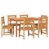 7 Piece Garden Dining Set Solid Wood Teak - Side View