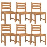 7 Piece Garden Dining Set Solid Wood Teak