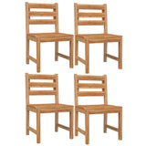 5 Piece Garden Dining Set Solid Wood Teak - Top-Down View