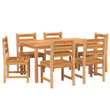7 Piece Garden Dining Set Solid Wood Teak - Side View